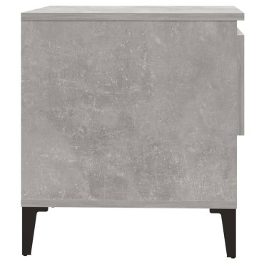 vidaXL Βοηθητικό Τραπέζι Γκρι Σκυροδ. 50x46x35cm Επεξεργασμένο Ξύλο 1 τεμ.