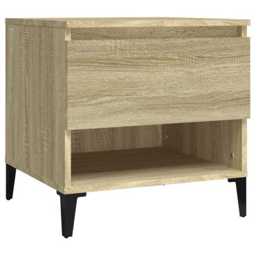 vidaXL Βοηθητικό Τραπέζι Sonoma Δρυς 50x46x50cm Επεξεργασμένο Ξύλο 1 τεμ.