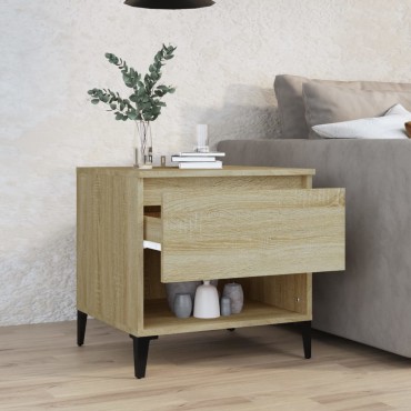 vidaXL Βοηθητικό Τραπέζι Sonoma Δρυς 50x46x50cm Επεξεργασμένο Ξύλο 1 τεμ.