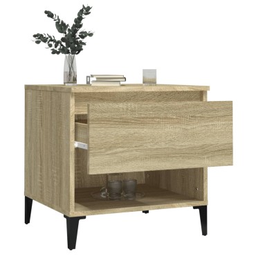 vidaXL Βοηθητικό Τραπέζι Sonoma Δρυς 50x46x50cm Επεξεργασμένο Ξύλο 1 τεμ.