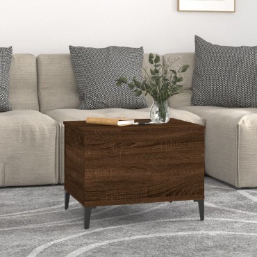 vidaXL Τραπεζάκι Σαλονιού Καφέ Δρυς 60x44,5x45cm Επεξεργασμένο Ξύλο 1 τεμ.