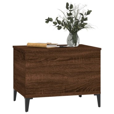 vidaXL Τραπεζάκι Σαλονιού Καφέ Δρυς 60x44,5x45cm Επεξεργασμένο Ξύλο 1 τεμ.