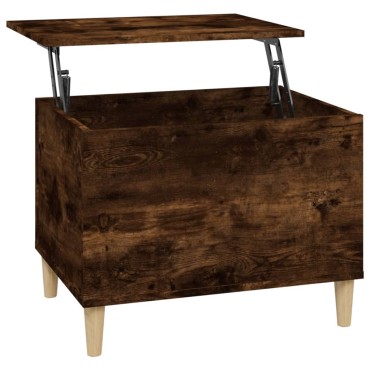 vidaXL Τραπεζάκι Σαλονιού Καπνιστή Δρυς 60x44,5x45cm Επεξ. Ξύλο 1 τεμ.