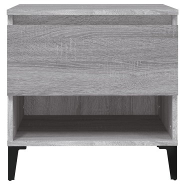 vidaXL Βοηθητικά Τραπέζια 2 τεμ. Γκρι Sonoma 50x46x50cm Επεξ. Ξύλο