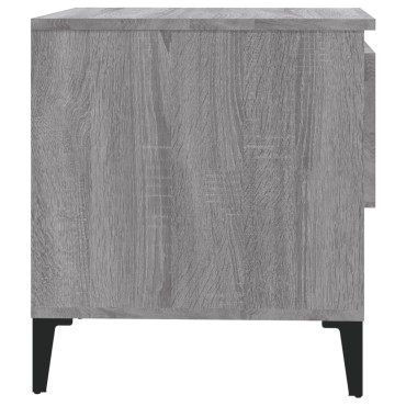 vidaXL Βοηθητικά Τραπέζια 2 τεμ. Γκρι Sonoma 50x46x50cm Επεξ. Ξύλο