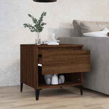 vidaXL Βοηθητικό Τραπέζι Καφέ Δρυς 50x46x50cm Επεξεργασμένο Ξύλο 1 τεμ.