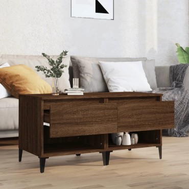 vidaXL Βοηθητικά Τραπέζια 2 τεμ. Καφέ Δρυς 50x46x50cmΕπεξ. Ξύλο