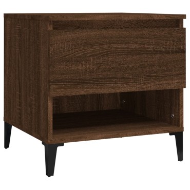 vidaXL Βοηθητικά Τραπέζια 2 τεμ. Καφέ Δρυς 50x46x50cmΕπεξ. Ξύλο
