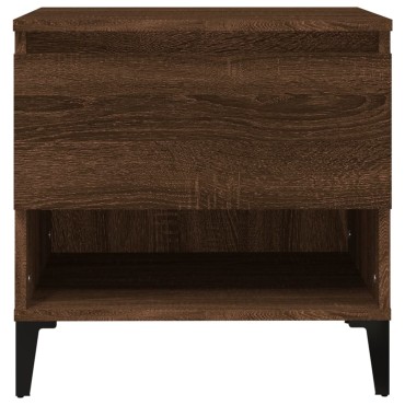 vidaXL Βοηθητικά Τραπέζια 2 τεμ. Καφέ Δρυς 50x46x50cmΕπεξ. Ξύλο