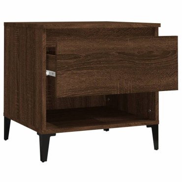 vidaXL Βοηθητικά Τραπέζια 2 τεμ. Καφέ Δρυς 50x46x50cmΕπεξ. Ξύλο