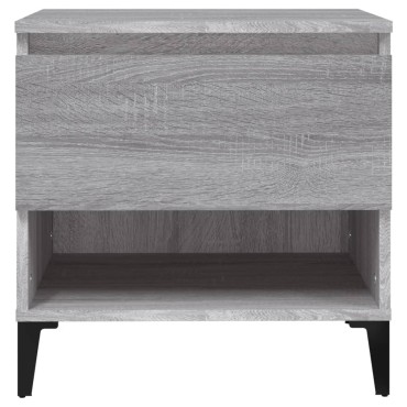 vidaXL Βοηθητικό Τραπέζι Γκρι Sonoma 50x46x50cm Επεξεργασμένο Ξύλο 1 τεμ.