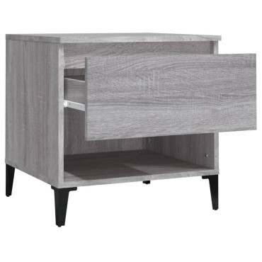 vidaXL Βοηθητικό Τραπέζι Γκρι Sonoma 50x46x50cm Επεξεργασμένο Ξύλο 1 τεμ.