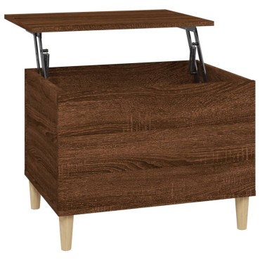vidaXL Τραπεζάκι Σαλονιού Καφέ Δρυς 60x44,5x45cm Επεξεργασμένο Ξύλο 1 τεμ.