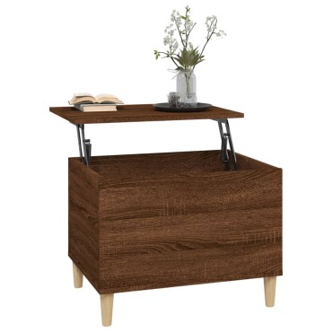vidaXL Τραπεζάκι Σαλονιού Καφέ Δρυς 60x44,5x45cm Επεξεργασμένο Ξύλο 1 τεμ.