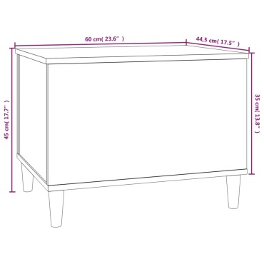 vidaXL Τραπεζάκι Σαλονιού Καφέ Δρυς 60x44,5x45cm Επεξεργασμένο Ξύλο 1 τεμ.
