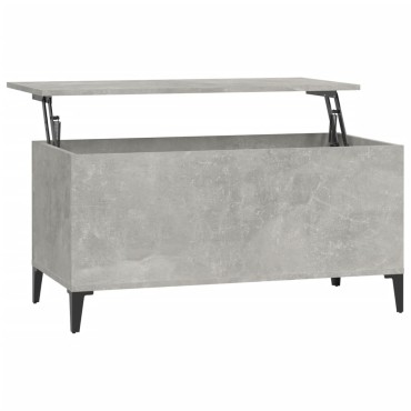 vidaXL Τραπεζάκι Σαλονιού Γκρι Σκυροδ. 90x44,5x45cm Επεξεργ. Ξύλο 1 τεμ.