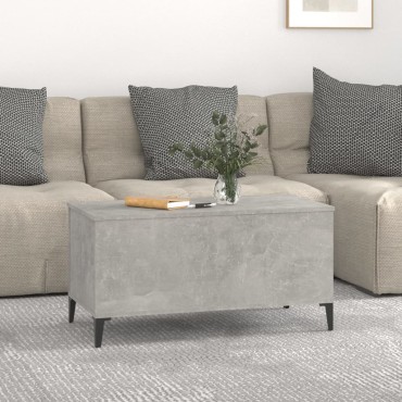 vidaXL Τραπεζάκι Σαλονιού Γκρι Σκυροδ. 90x44,5x45cm Επεξεργ. Ξύλο 1 τεμ.