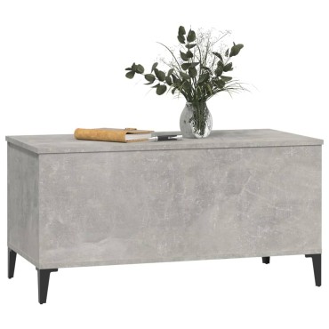 vidaXL Τραπεζάκι Σαλονιού Γκρι Σκυροδ. 90x44,5x45cm Επεξεργ. Ξύλο 1 τεμ.