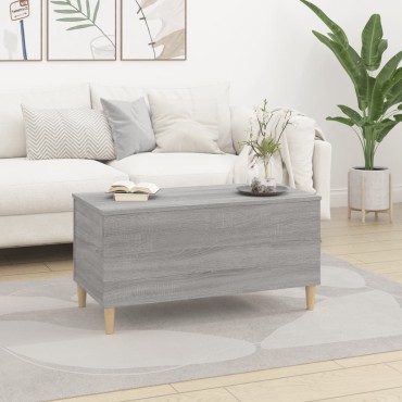 vidaXL Τραπεζάκι Σαλονιού Γκρι Sonoma 90x44,5x45cmΕπεξεργασμένο Ξύλο 1 τεμ.