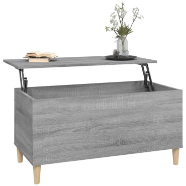 vidaXL Τραπεζάκι Σαλονιού Γκρι Sonoma 90x44,5x45cmΕπεξεργασμένο Ξύλο 1 τεμ.