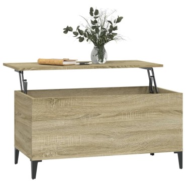 vidaXL Τραπεζάκι Σαλονιού Sonoma Δρυς 90x44,5x45cm Επεξεργασμένο Ξύλο 1 τεμ.