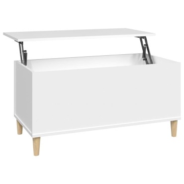 vidaXL Τραπεζάκι Σαλονιού Λευκό 90x44,5x45cm από Επεξεργασμένο Ξύλο 1 τεμ.