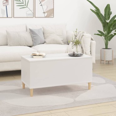 vidaXL Τραπεζάκι Σαλονιού Λευκό 90x44,5x45cm από Επεξεργασμένο Ξύλο 1 τεμ.