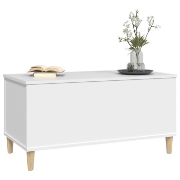 vidaXL Τραπεζάκι Σαλονιού Λευκό 90x44,5x45cm από Επεξεργασμένο Ξύλο 1 τεμ.