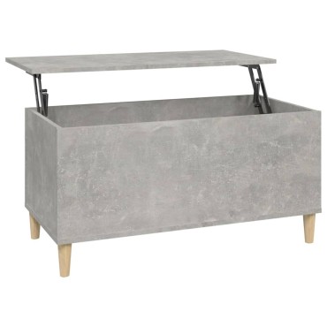 vidaXL Τραπεζάκι Σαλονιού Γκρι Σκυροδ. 90x44,5x45cm Επεξεργ. Ξύλο 1 τεμ.
