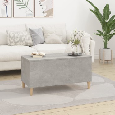 vidaXL Τραπεζάκι Σαλονιού Γκρι Σκυροδ. 90x44,5x45cm Επεξεργ. Ξύλο 1 τεμ.