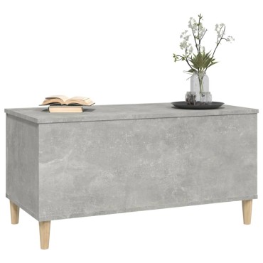 vidaXL Τραπεζάκι Σαλονιού Γκρι Σκυροδ. 90x44,5x45cm Επεξεργ. Ξύλο 1 τεμ.