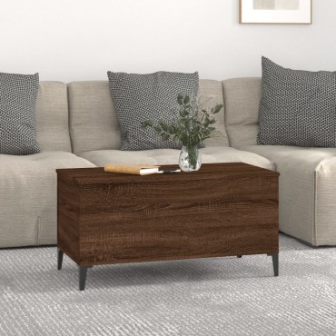 vidaXL Τραπεζάκι Σαλονιού Καφέ Δρυς 90x44,5x45cm Επεξεργασμένο Ξύλο 1 τεμ.