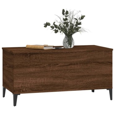 vidaXL Τραπεζάκι Σαλονιού Καφέ Δρυς 90x44,5x45cm Επεξεργασμένο Ξύλο 1 τεμ.