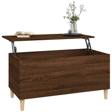vidaXL Τραπεζάκι Σαλονιού Καφέ Δρυς 90x44,5x45cm Επεξεργασμένο Ξύλο 1 τεμ.