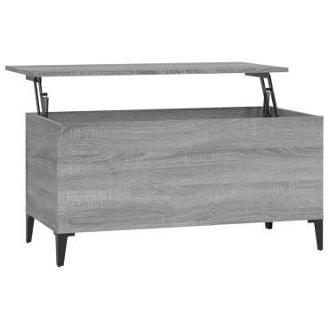 vidaXL Τραπεζάκι Σαλονιού Γκρι Sonoma 90x44,5x45cmΕπεξεργασμένο Ξύλο 1 τεμ.