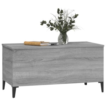 vidaXL Τραπεζάκι Σαλονιού Γκρι Sonoma 90x44,5x45cmΕπεξεργασμένο Ξύλο 1 τεμ.