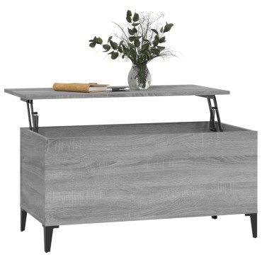 vidaXL Τραπεζάκι Σαλονιού Γκρι Sonoma 90x44,5x45cmΕπεξεργασμένο Ξύλο 1 τεμ.