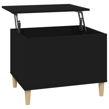 vidaXL Τραπεζάκι Σαλονιού Μαύρο 60x44,5x45cm Επεξεργασμένο Ξύλο 1 τεμ.