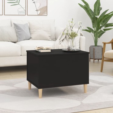 vidaXL Τραπεζάκι Σαλονιού Μαύρο 60x44,5x45cm Επεξεργασμένο Ξύλο 1 τεμ.