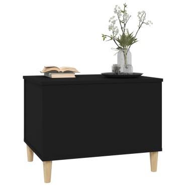 vidaXL Τραπεζάκι Σαλονιού Μαύρο 60x44,5x45cm Επεξεργασμένο Ξύλο 1 τεμ.