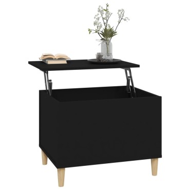 vidaXL Τραπεζάκι Σαλονιού Μαύρο 60x44,5x45cm Επεξεργασμένο Ξύλο 1 τεμ.