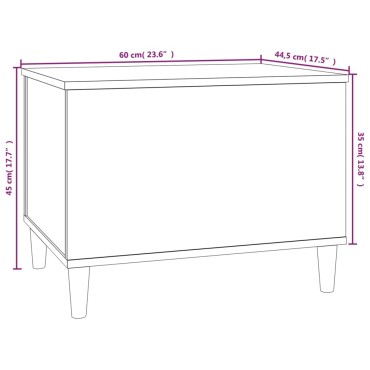 vidaXL Τραπεζάκι Σαλονιού Μαύρο 60x44,5x45cm Επεξεργασμένο Ξύλο 1 τεμ.