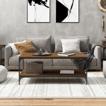 vidaXL Τραπεζάκι Σαλονιού Καφέ Δρυς 80x50x40cm Επεξεργασμένο Ξύλο 1 τεμ.