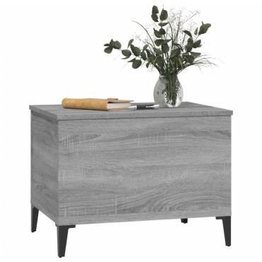 vidaXL Τραπεζάκι Σαλονιού Γκρι Sonoma 60x44,5x45cm Επεξεργασμένο Ξύλο 1 τεμ.