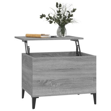 vidaXL Τραπεζάκι Σαλονιού Γκρι Sonoma 60x44,5x45cm Επεξεργασμένο Ξύλο 1 τεμ.
