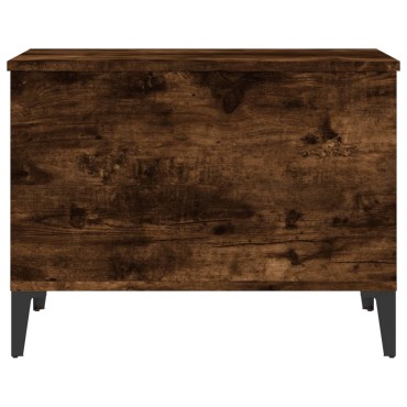 vidaXL Τραπεζάκι Σαλονιού Καπνιστή Δρυς 60x44,5x45cm Επεξ. Ξύλο 1 τεμ.