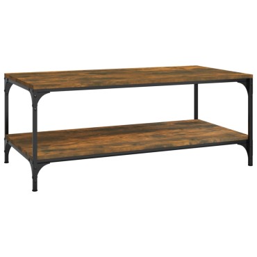 vidaXL Τραπεζάκι Σαλονιού Καπνιστή Δρυς 80x50x40cm Επεξεργασμ. Ξύλο 1 τεμ.