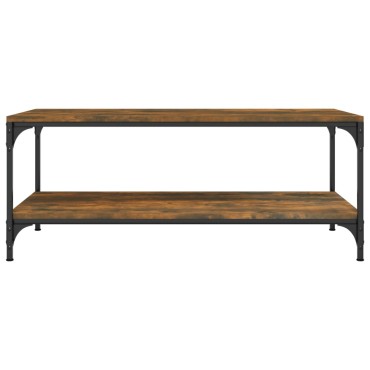vidaXL Τραπεζάκι Σαλονιού Καπνιστή Δρυς 80x50x40cm Επεξεργασμ. Ξύλο 1 τεμ.