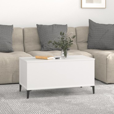vidaXL Τραπεζάκι Σαλονιού Λευκό 90x44,5x45cm από Επεξεργασμένο Ξύλο 1 τεμ.