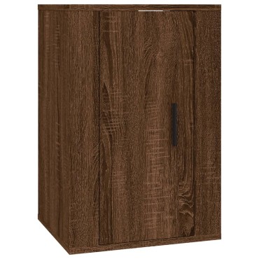 vidaXL Έπιπλο Τηλεόρασης Επιτοίχιο Καφέ Δρυς 40x34,5x60cm